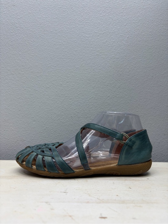 Jafa Shoes - Jafa Blue Leather Cross Strap Sandals Size 38